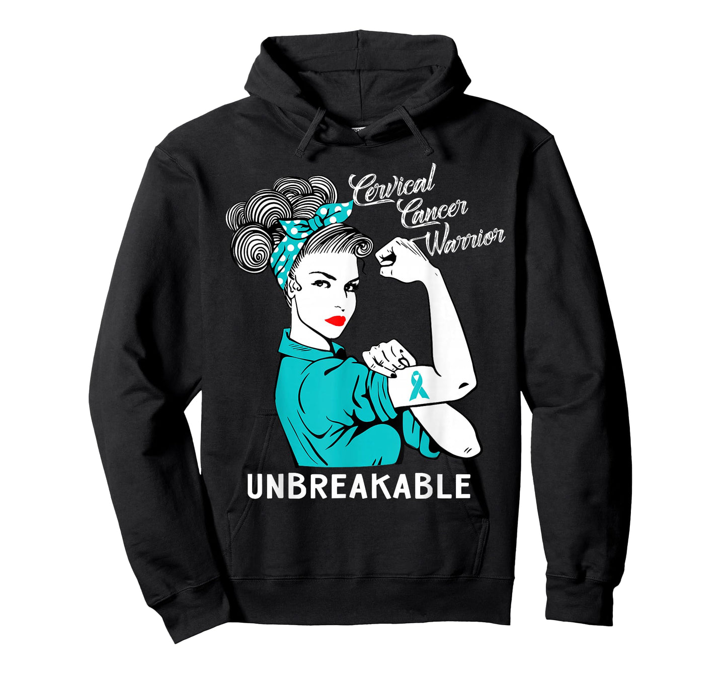 Cervical Cancer Warrior Unbreakable T-Shirt Awareness Gift T-Shirt