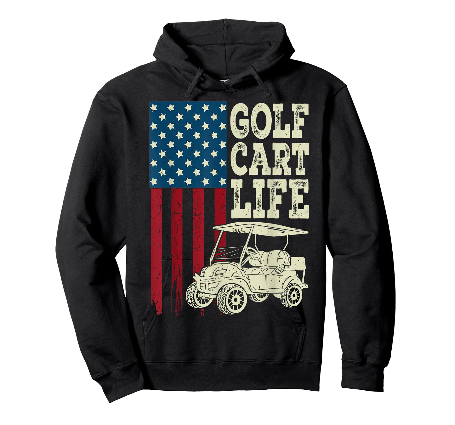 Golf Cart Life Shirt Men Women Kids American Flag Funny Dad T-Shirt