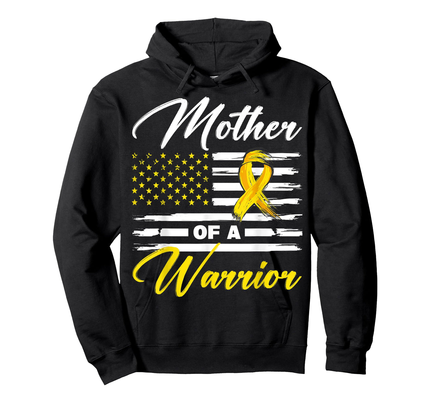 Mother Of A Warrior USA Flag Ewing Sarcoma Cancer Awareness Women Kids Men T-Shirt