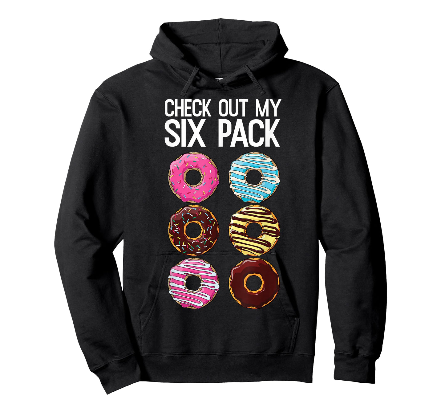 Check Out My Six Pack Funny Donut Lover Dad BOD Junk Food T-Shirt