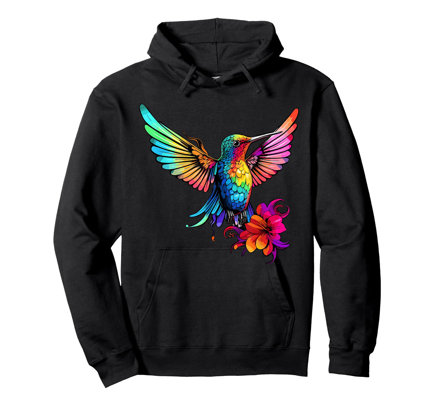 Colorful Hummingbird Art Tie-Dye Bird Watching T-Shirt