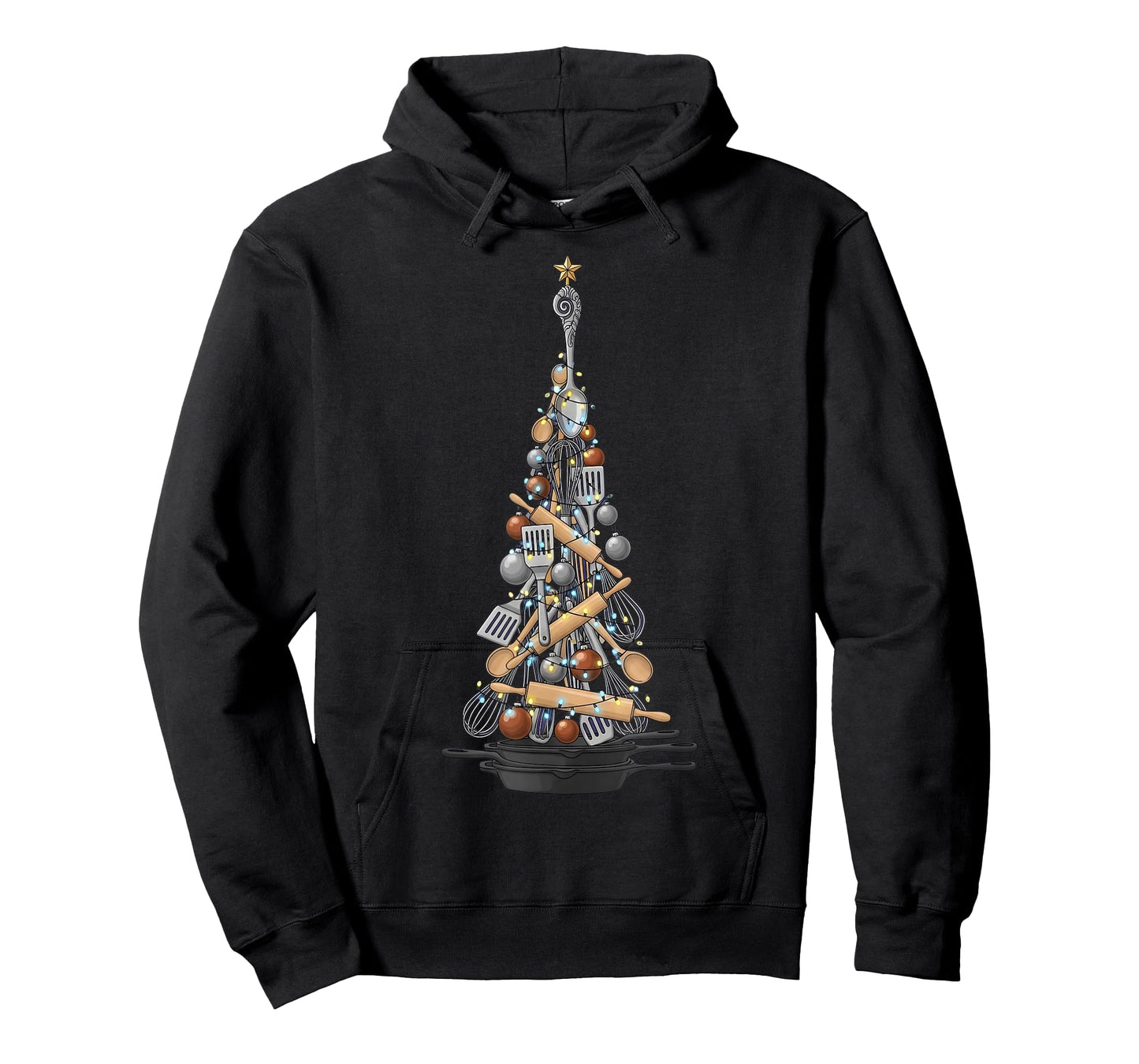 Chef Christmas Tree Xmas Cook Baking Funny Cooking Baker T-Shirt