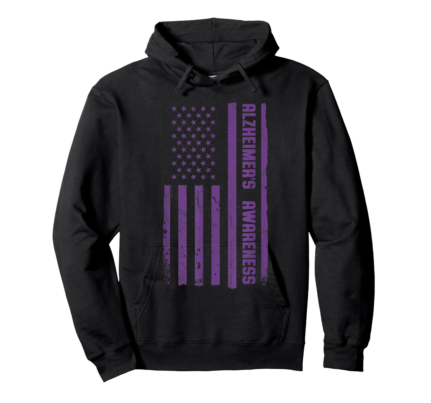 Alzheimer's Awareness Month Vintage American Flag Dementia T-Shirt
