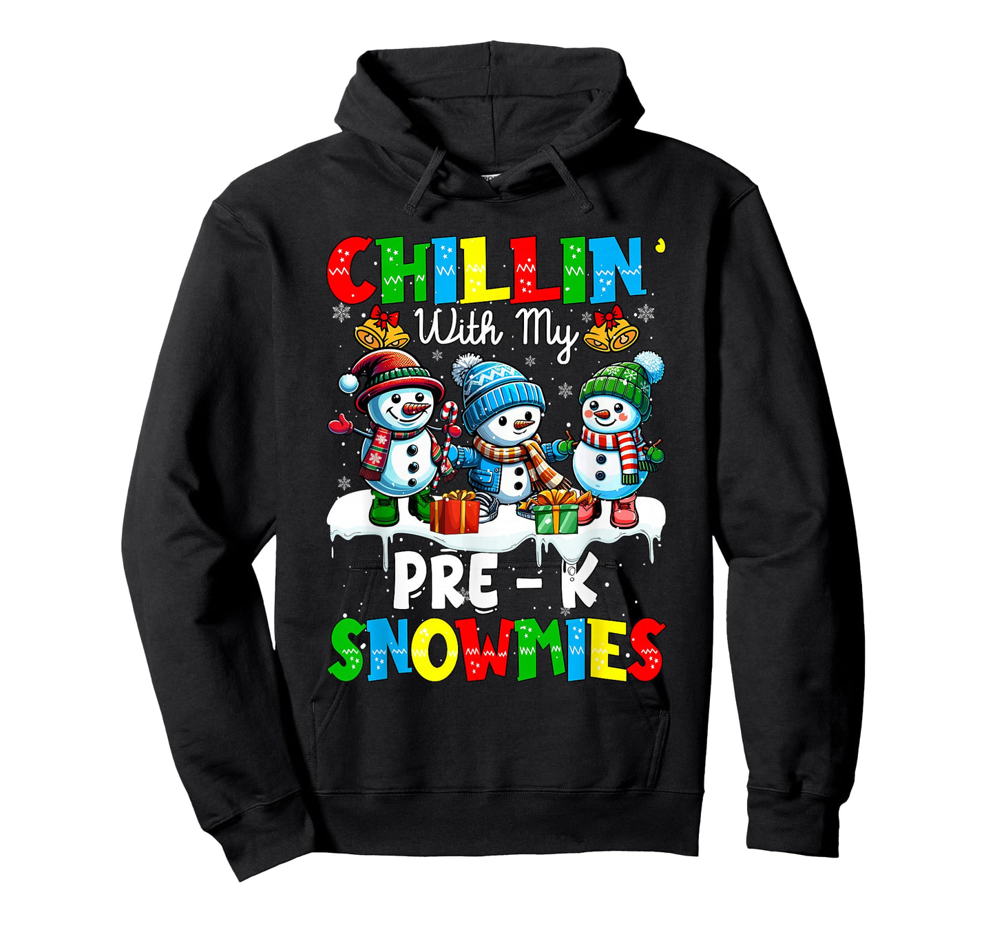 Chillin' With My Pre - K Snowmies Xmas Teacher Students T-Shirt