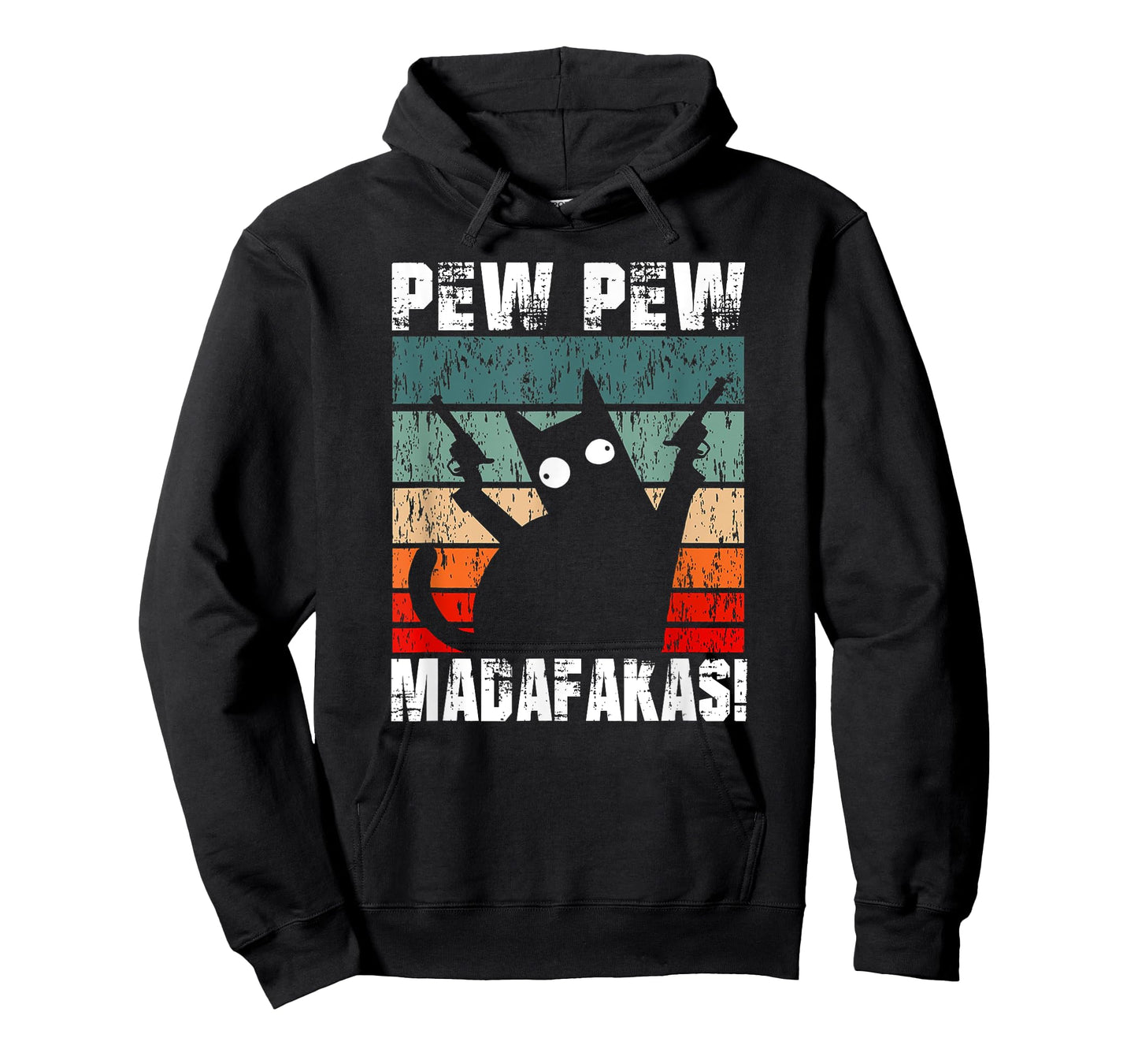 Vintage PewPewPew Mada-fakas Funny Pew Crazy Cat Lovers T-Shirt for Men Women