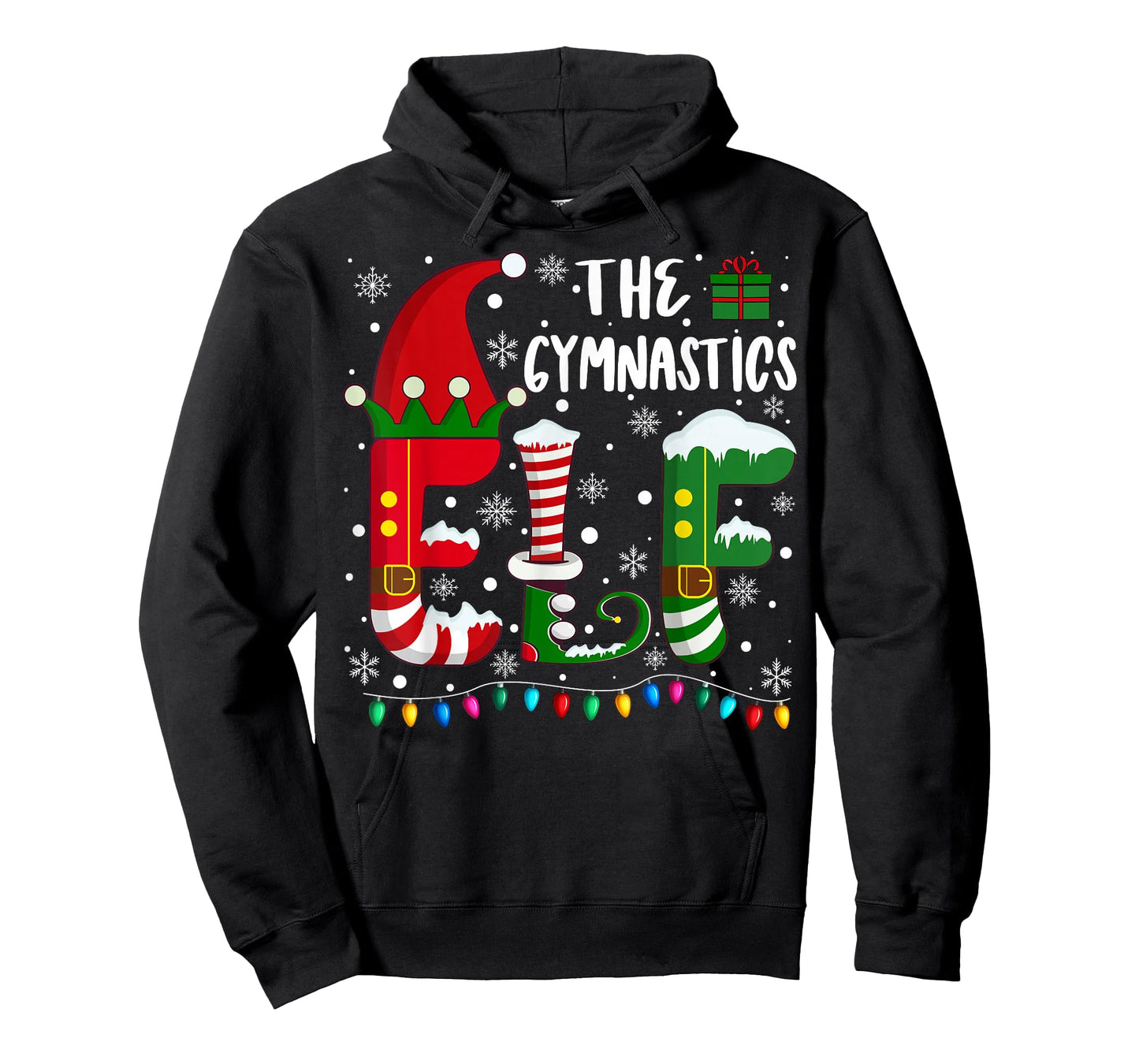 Funny Family Matching Pajamas Gymnastics ELF Christmas T-Shirt