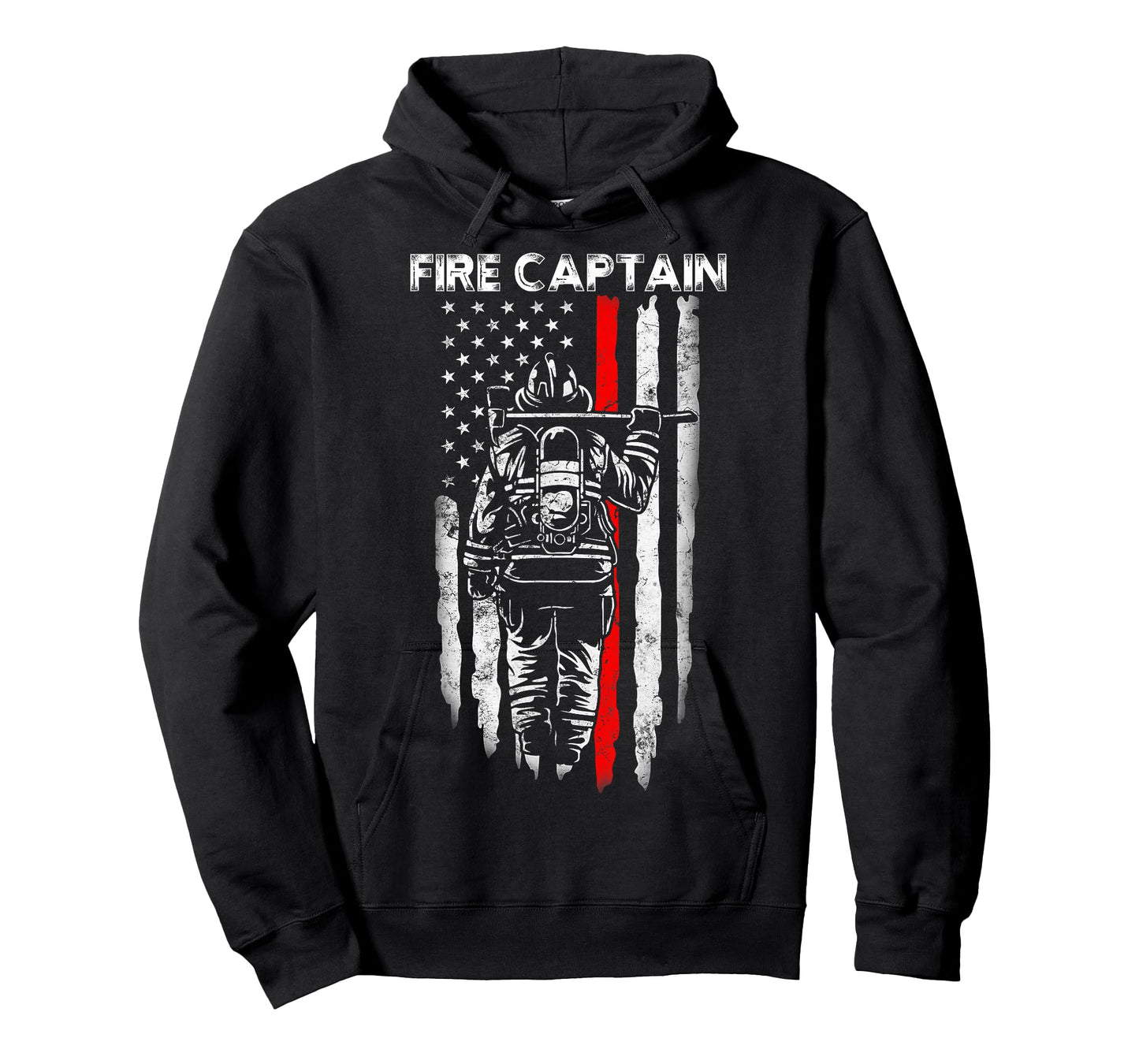 Fire Captain Chief American Flag Gifts Firefighter Captain T-Shirt