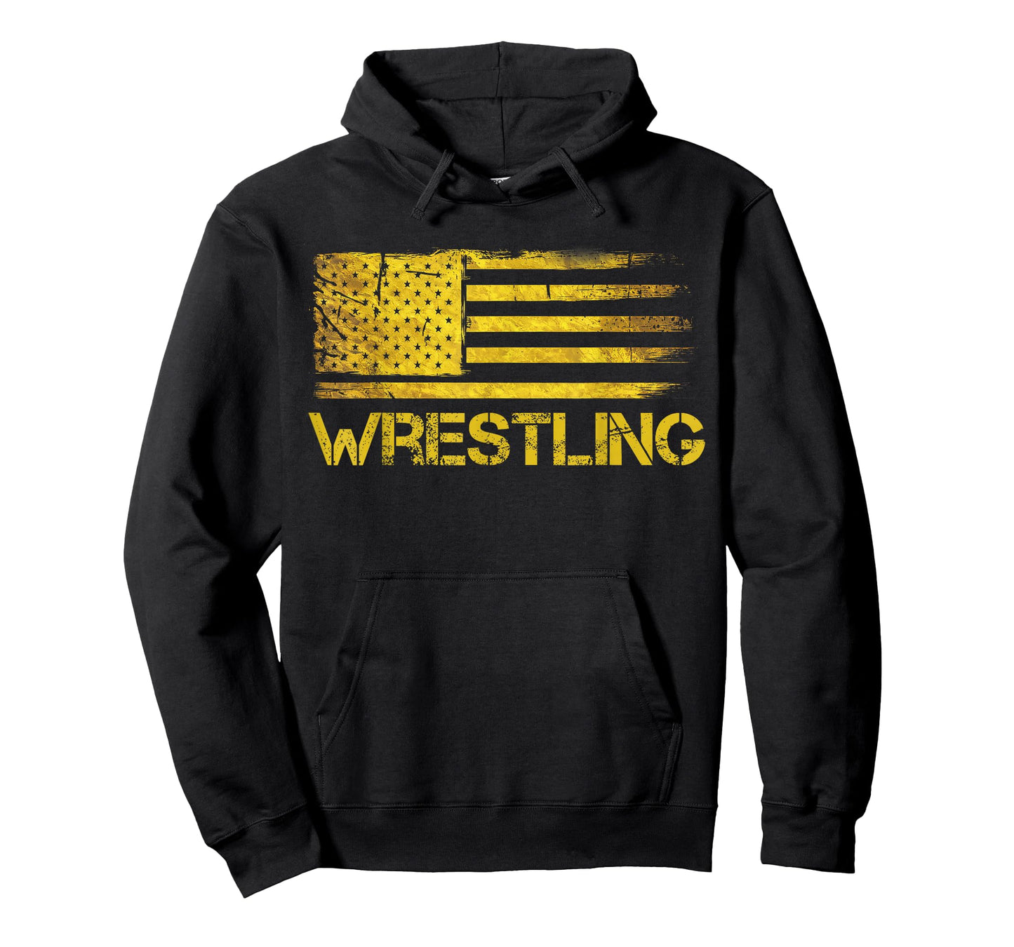 Vintage Wrestling American Flag Patriotic Wrestler T-Shirt