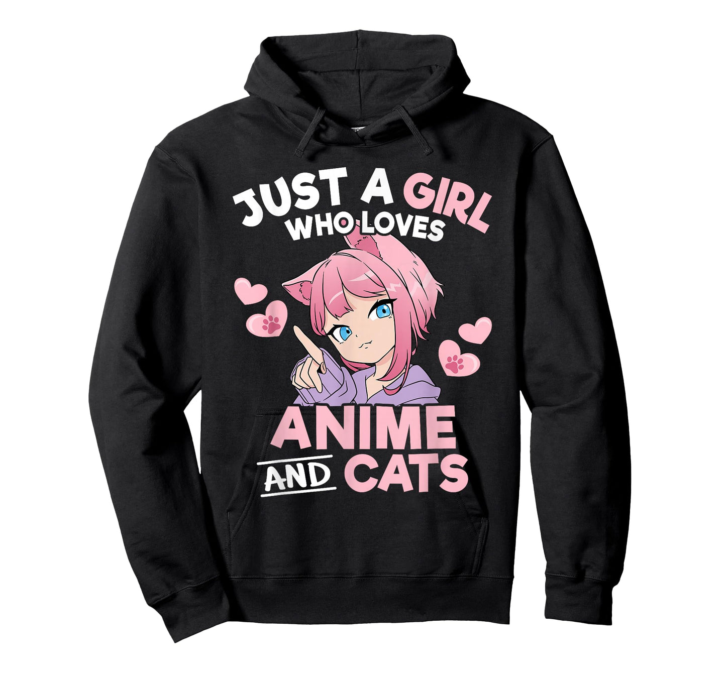 Just A Girl Who Loves Anime and Cats Cute Otaku Manga T-Shirt
