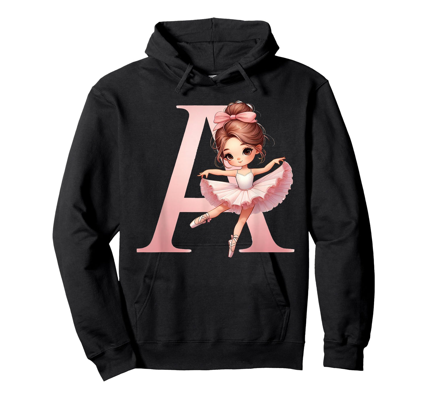 Ballerina Girl Dancing Name First Letter A Girly Tutu Ballet T-Shirt