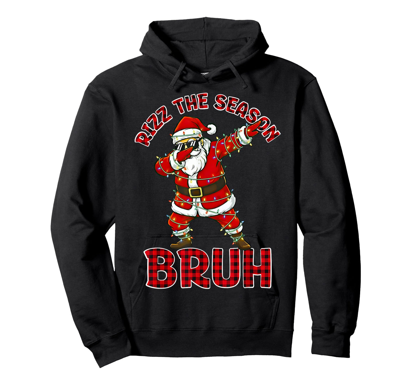 Rizz The Season Bruh Christmas Rizzmas Dabbing Santa Claus T-Shirt