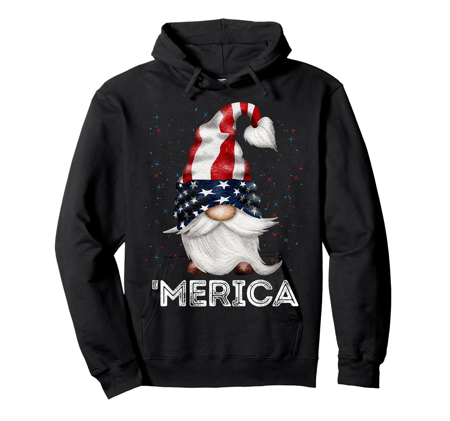 4th of July Patriotic Gnome American Flag Colored Gnome T-Shirt