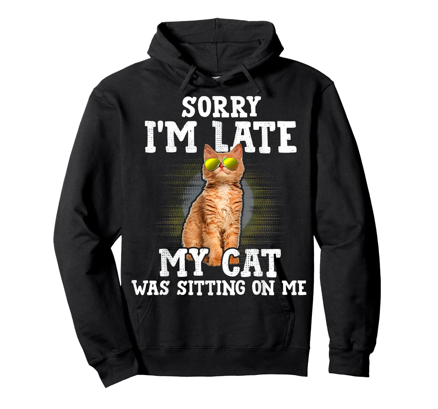 Sorry I'm Late My Cat Was Sitting On Me Orange Tabby Cats T-Shirt