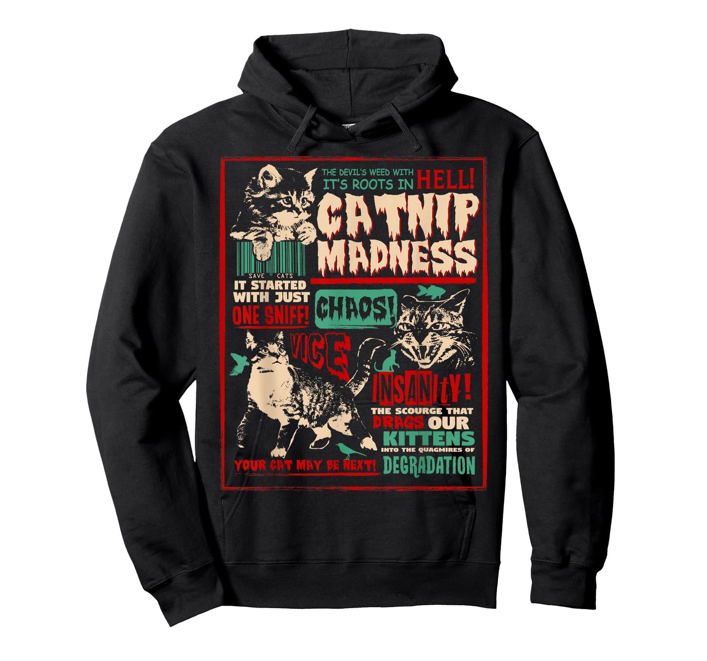 Catnip Madness Cute Kitten Cat Lover Gift Cat Owners T-Shirt