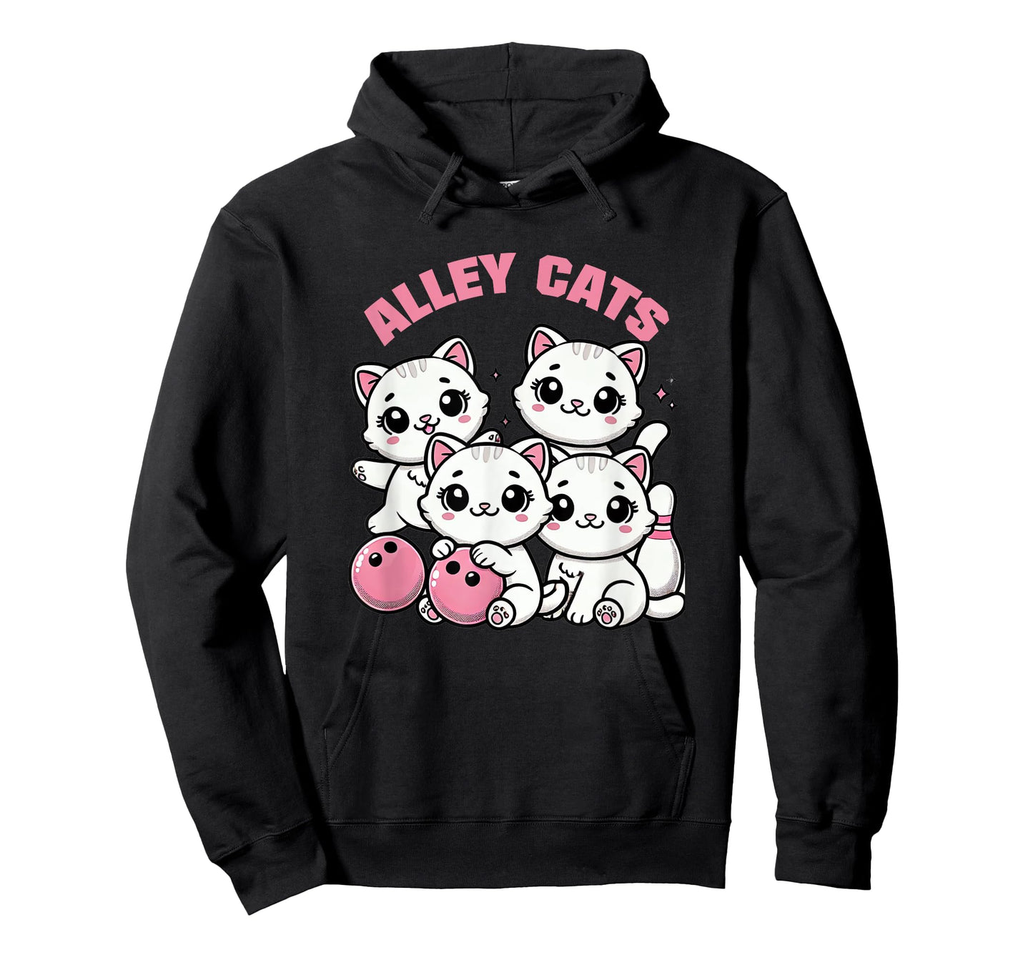 Bowling Team Alley Cats Pink Kittens Women T-Shirt