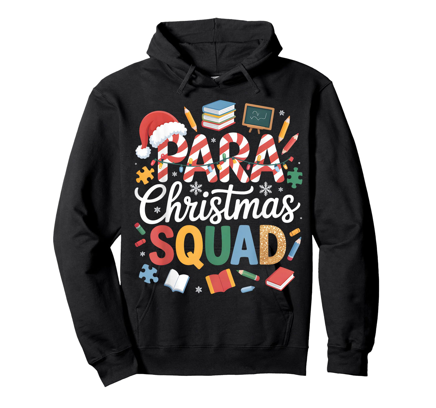 para Christmas Squad Teacher Paraprofessional Holiday T-Shirt