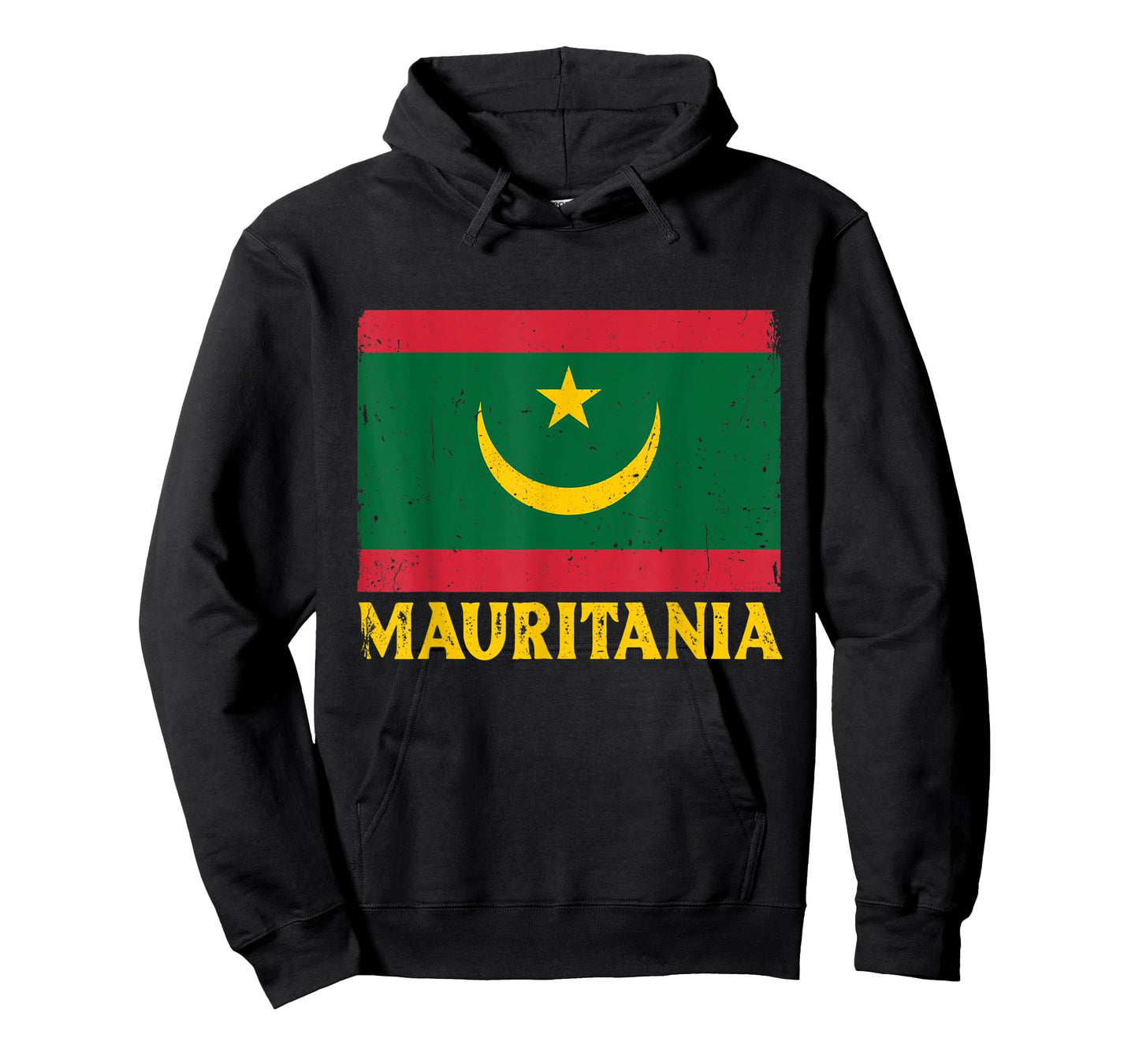 Distressed Retro Mauritania Flag Men Women Kids Patriotic T-Shirt