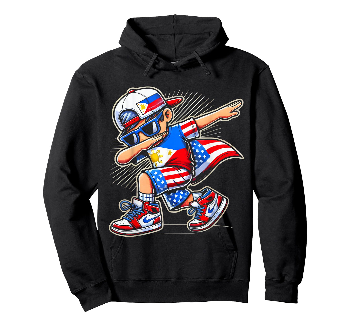 Half Filipino Half American USA Flag Philippines America T-Shirt