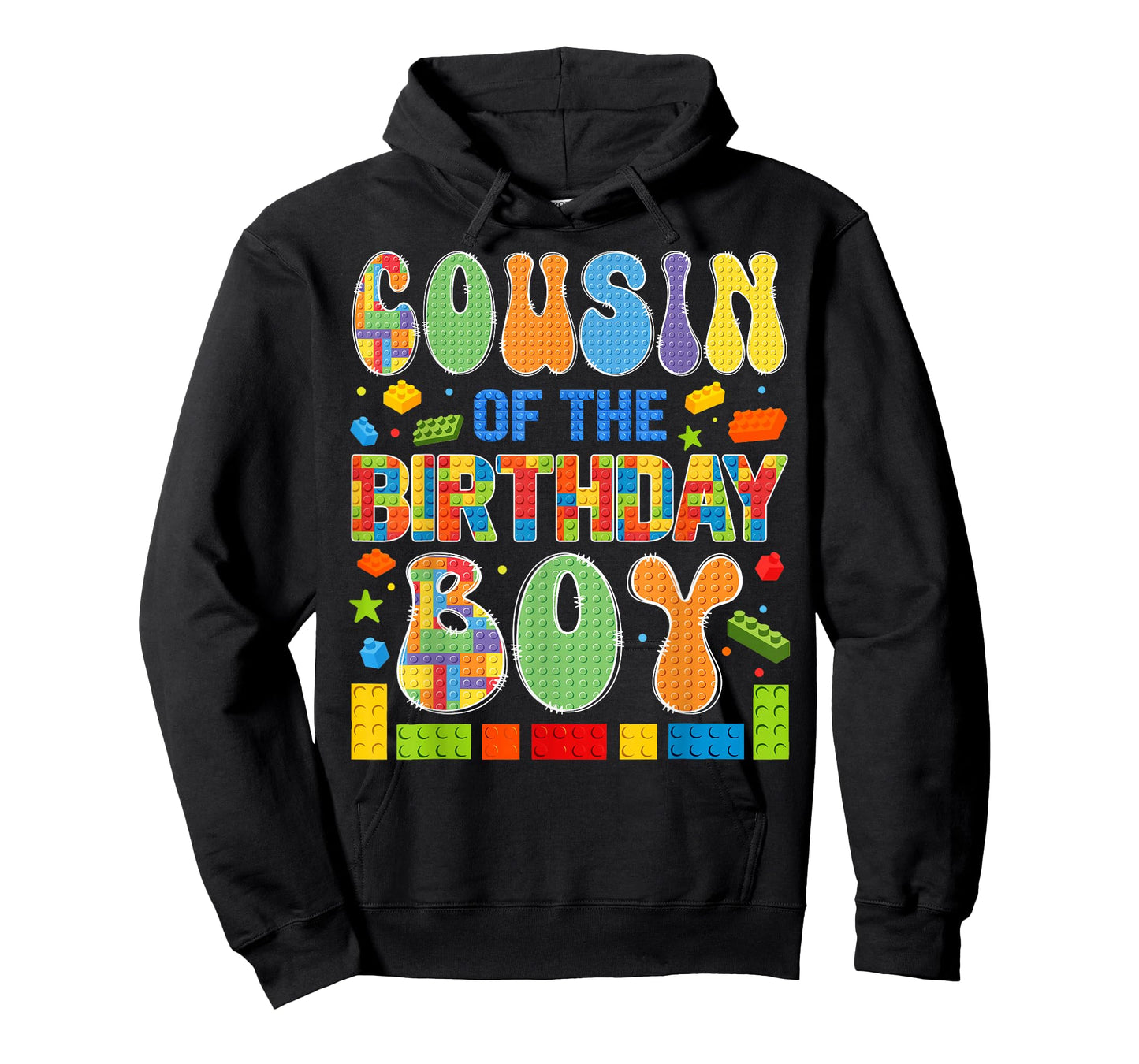 Cousin Of The Birthday Boy Building Block Birthday T-Shirt