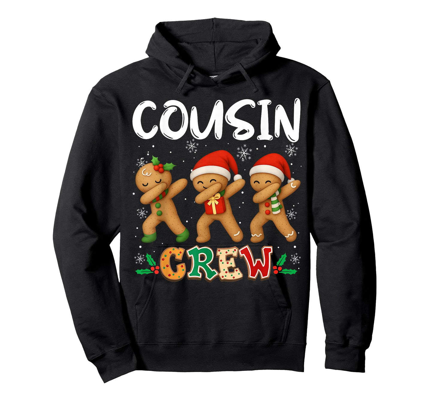 Cousin Crew Christmas Pajama Gingerbread Man Dabbing T-Shirt