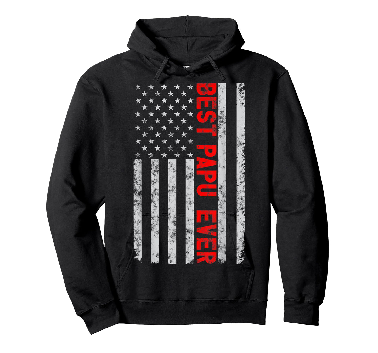 Best Papu Ever Funny Fathers Day Vintage American Flag T-Shirt for Women Men