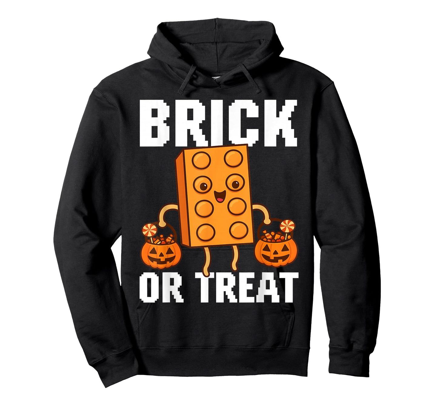 Brick Or Treat Halloween Master Builder Blocks Building Kids T-Shirt