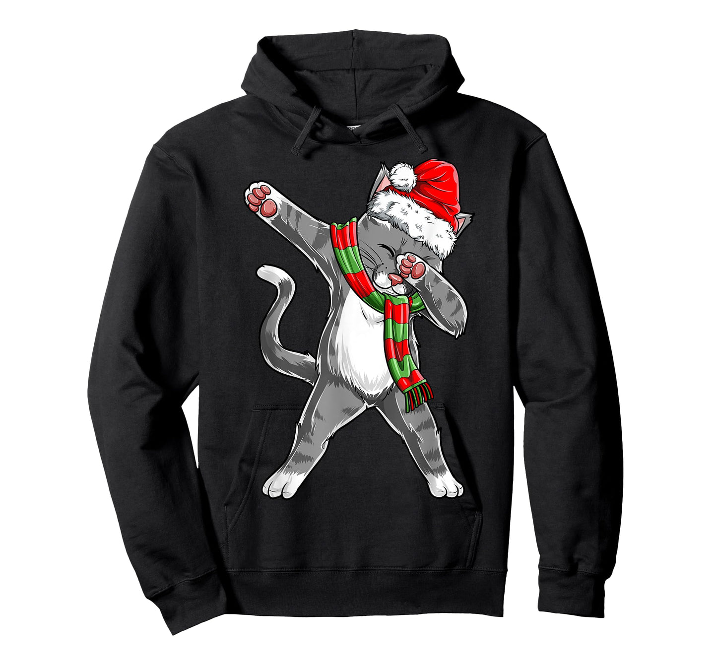 Dabbing Cat Santa Christmas Gift Kids Boys Girls Catmas Xmas T-Shirt
