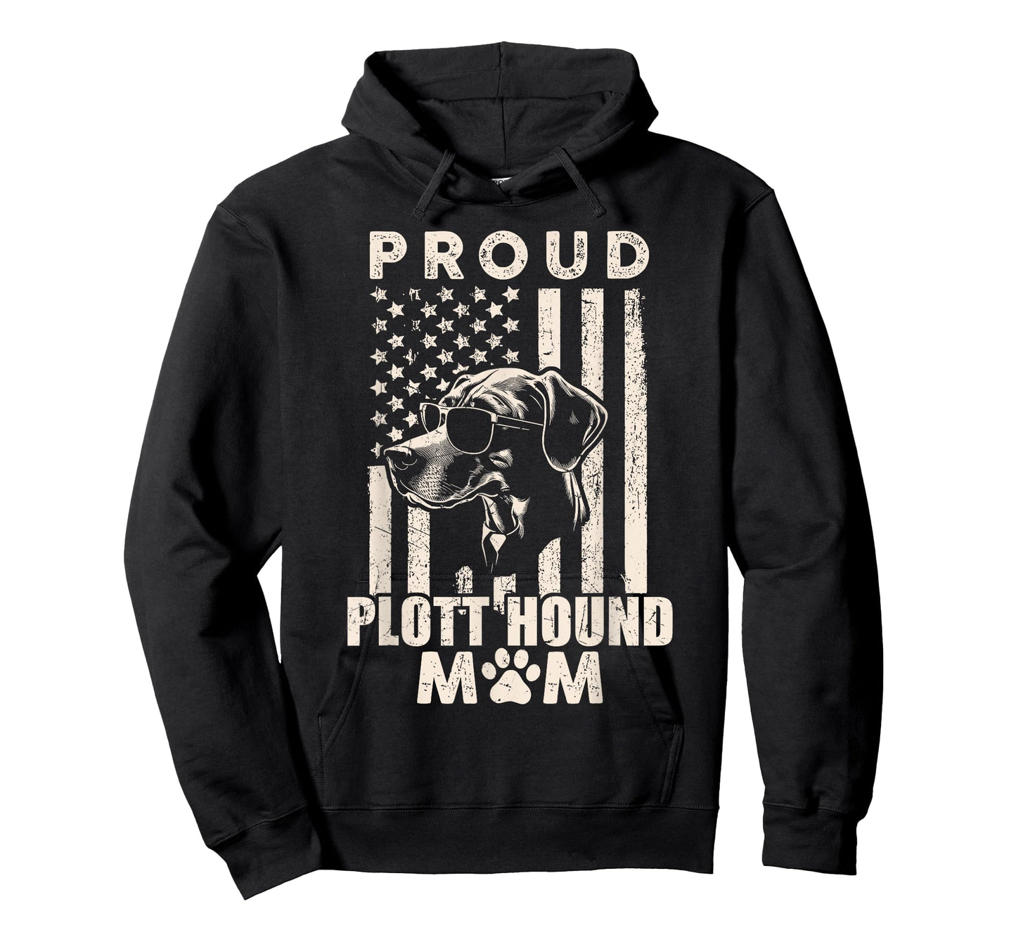 Proud Plott Hound Mom American Flag Patriotic Dog Owner Xmas T-Shirt