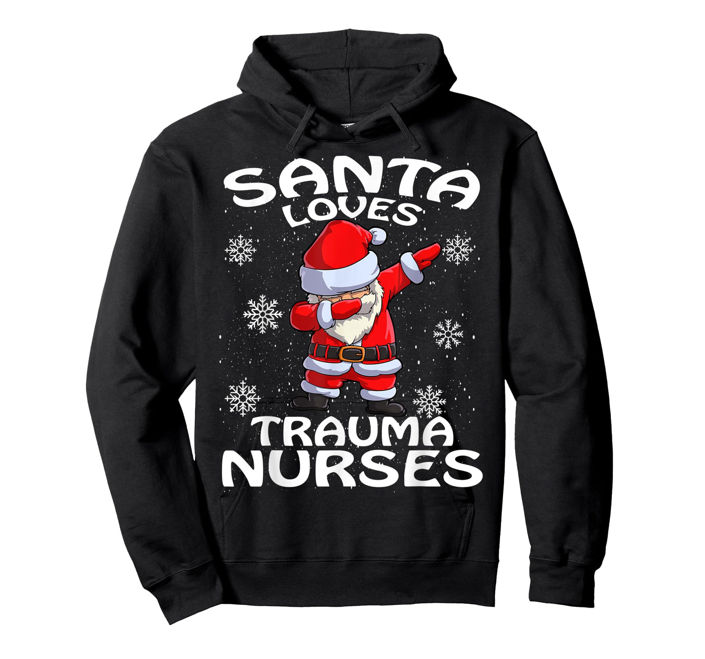 Santa Loves Trauma Nurses Funny Cute Nurse Christmas T-Shirt