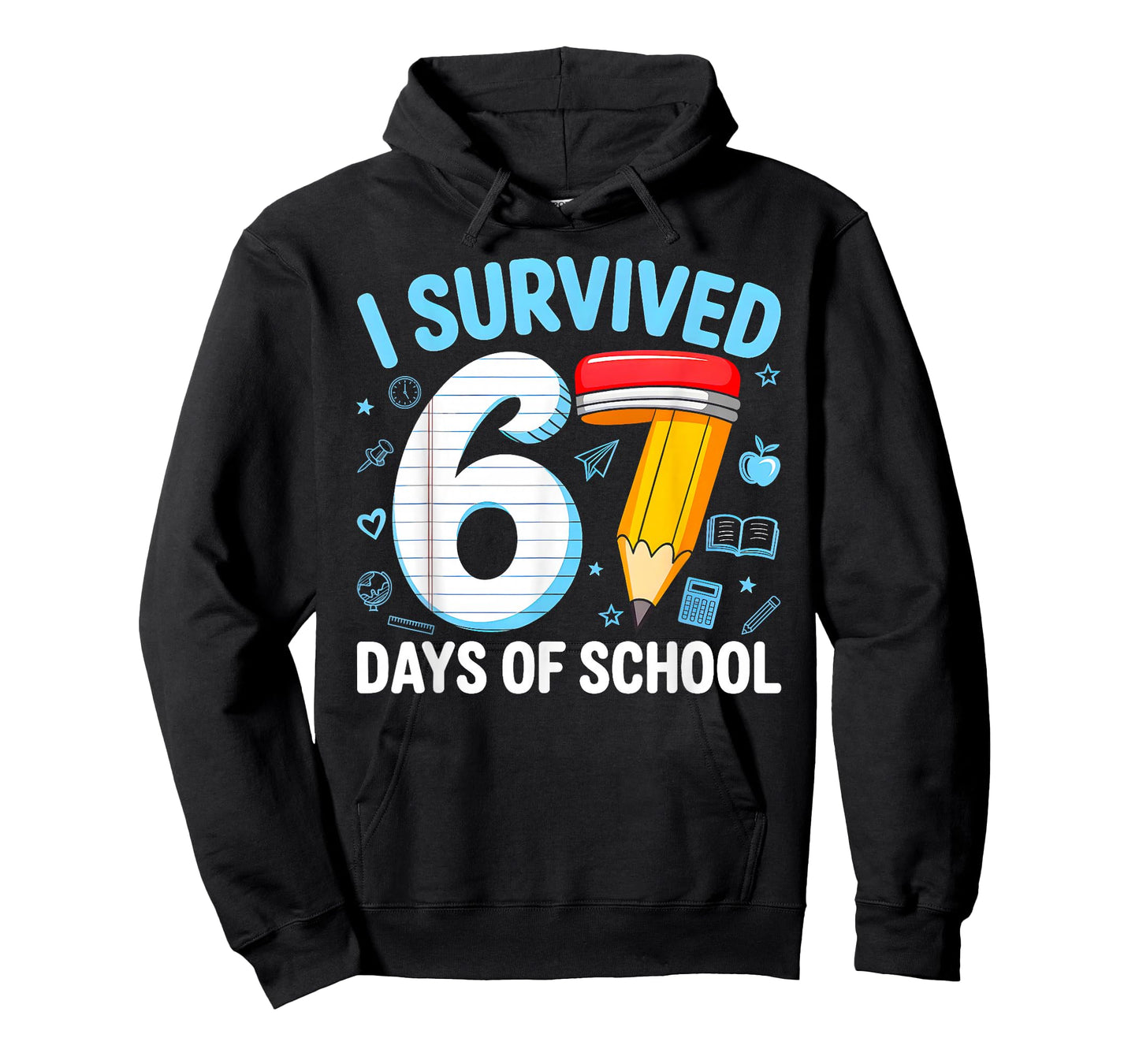 Six Seven 6 7 Meme Teacher Kids I Survived 67 Days of School T-Shirt