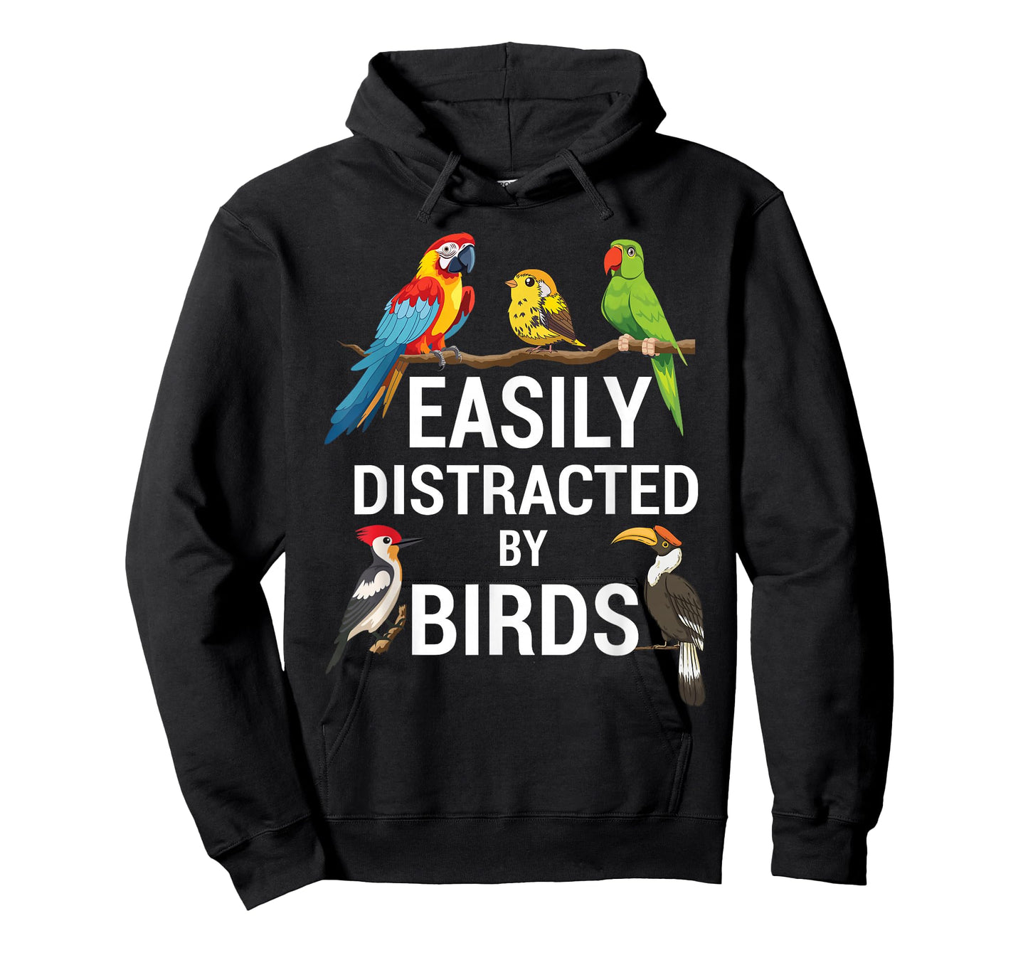 Easily Distracted by Birds Funny Bird Watcher Bird Lover Gag T-Shirt