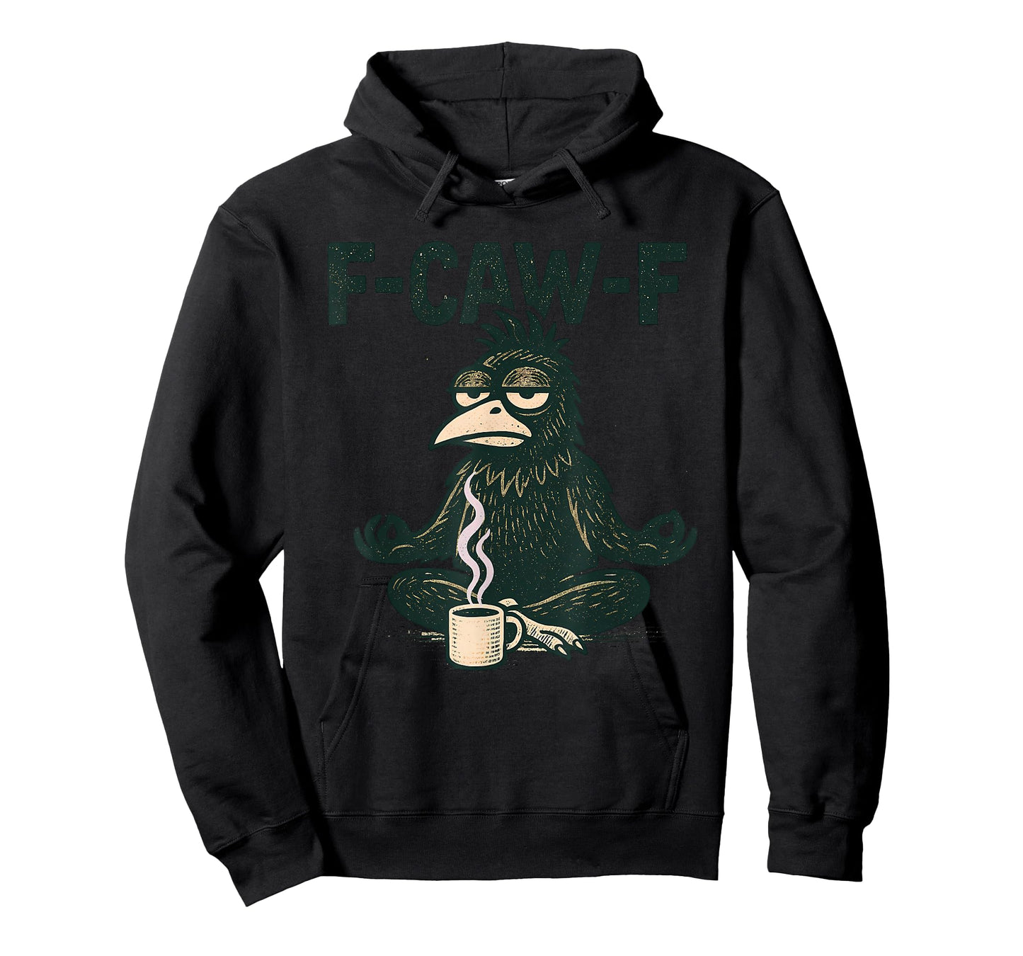 Funny F Caw F Crow Shirt Raven fcawf Zen Meditation Coffee T-Shirt