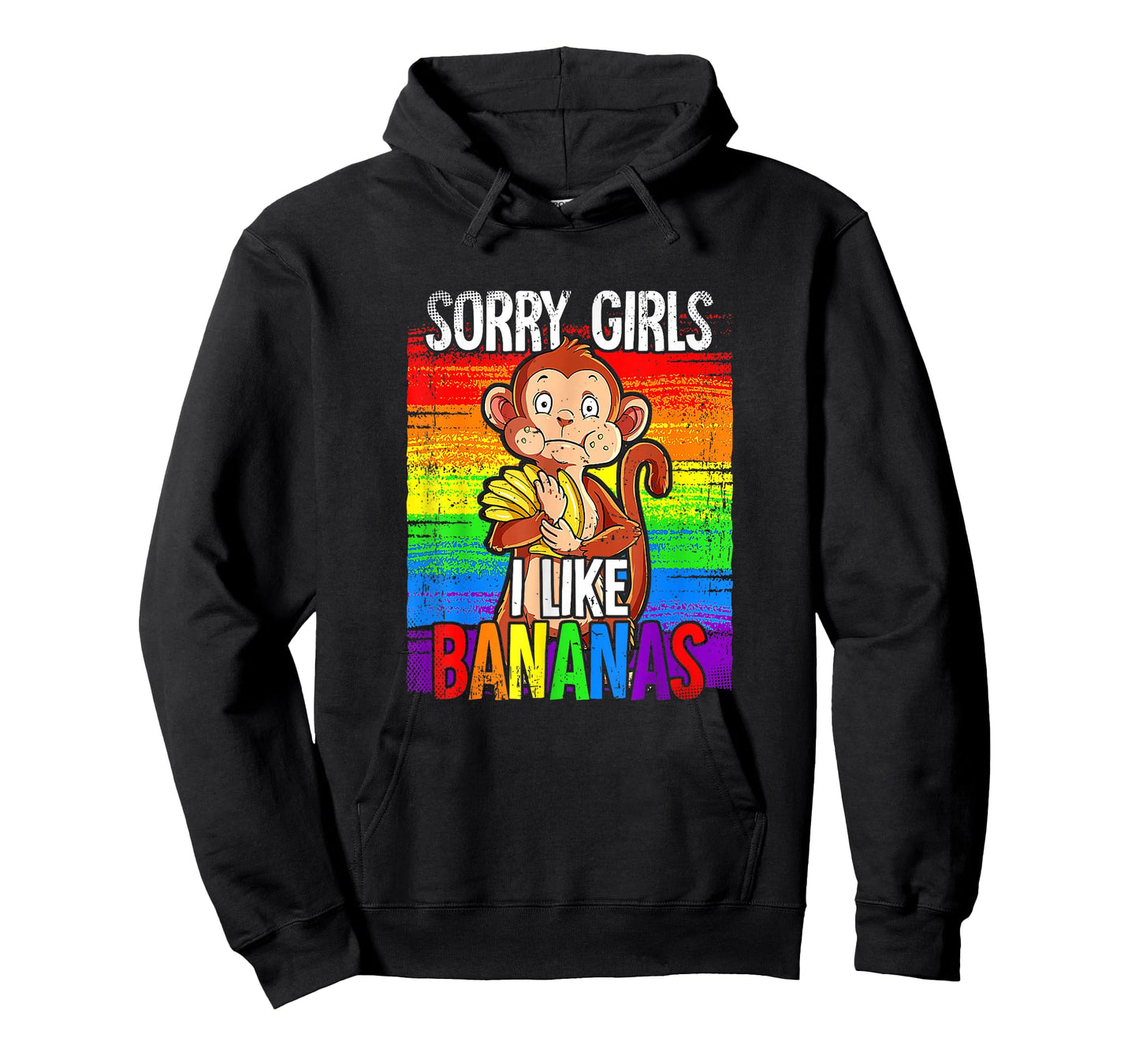 Pride Month LGBTQ Rainbow Flag Sorry Girls I Like Bananas T-Shirt
