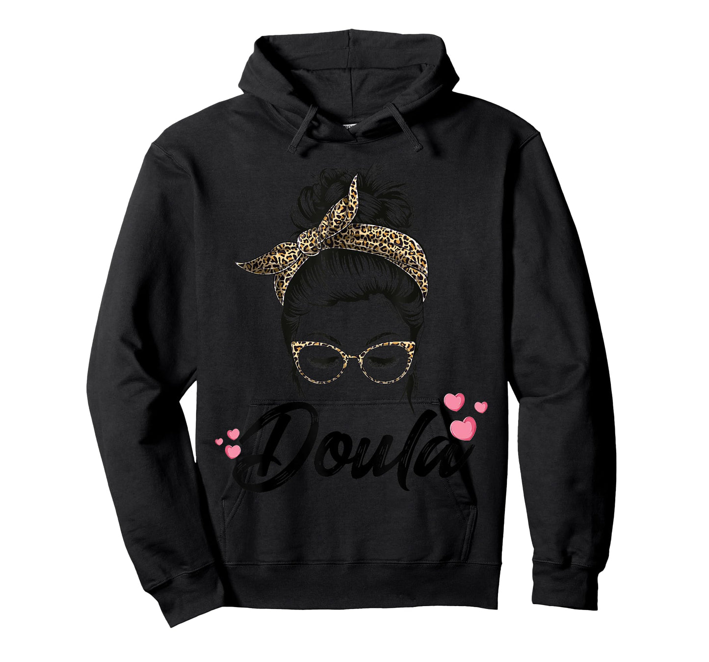 Cute Messy Bun Doula Midwife Birth Worker Assistant Women T-Shirt