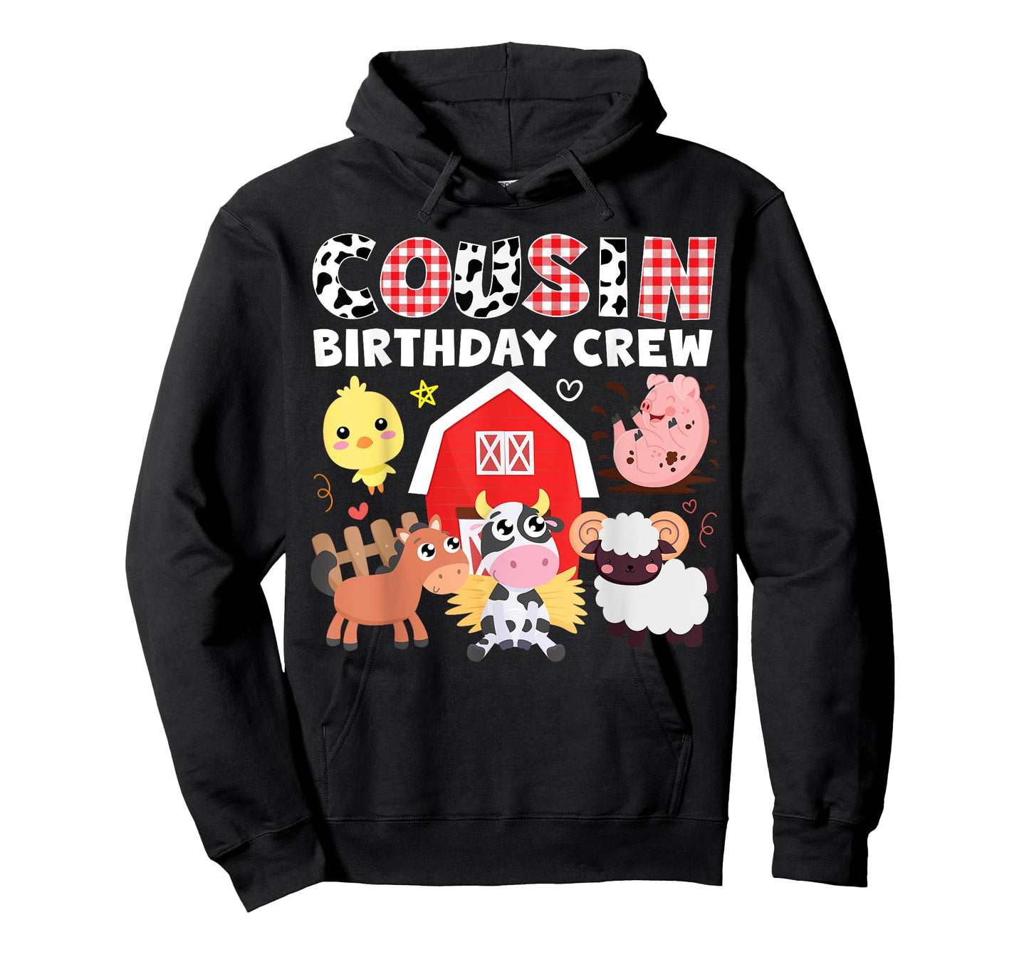 Cow Cousin Birthday Crew Farm Theme Animals Birthday Party T-Shirt