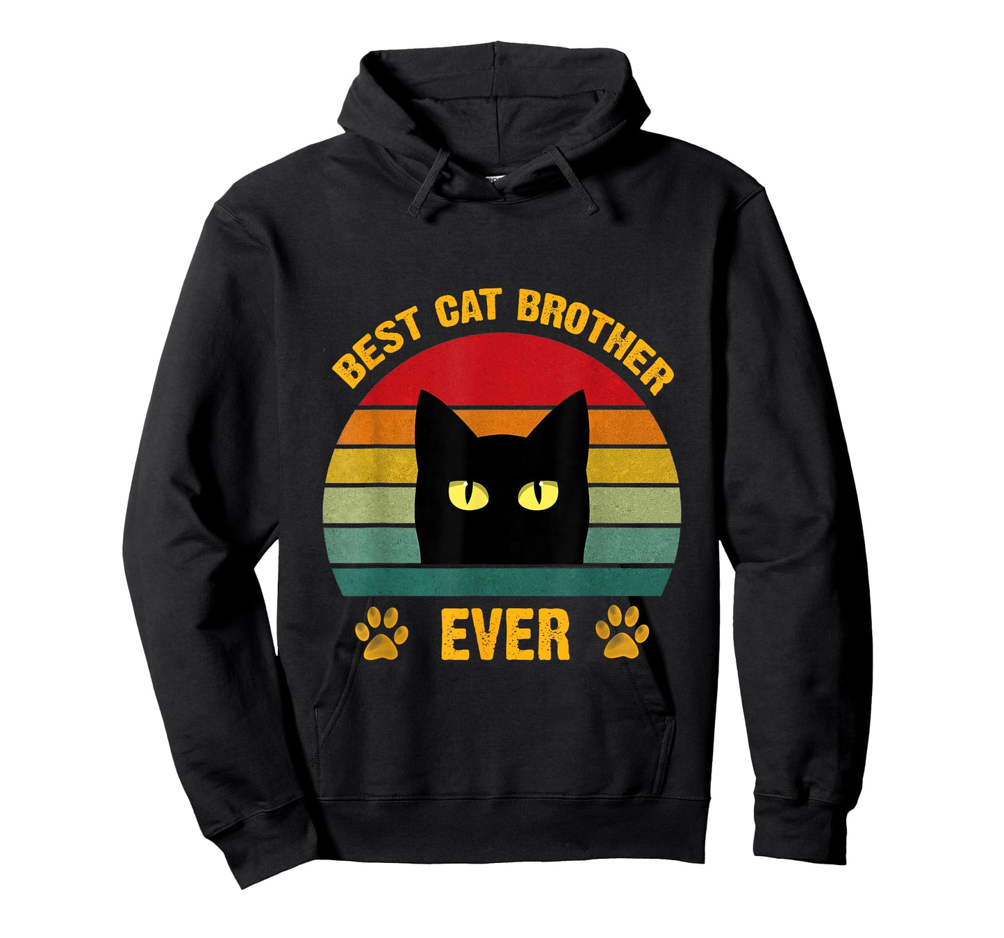 Best cat Brother Ever Funny Brother Cat Lovers Style Retro T-Shirt