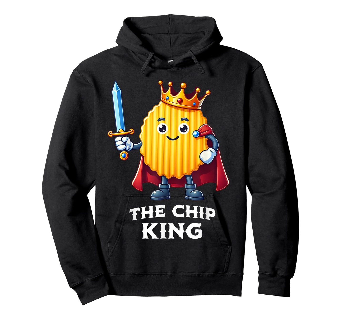 Chip King Funny Potato Chips Snack Food Joke T-Shirt
