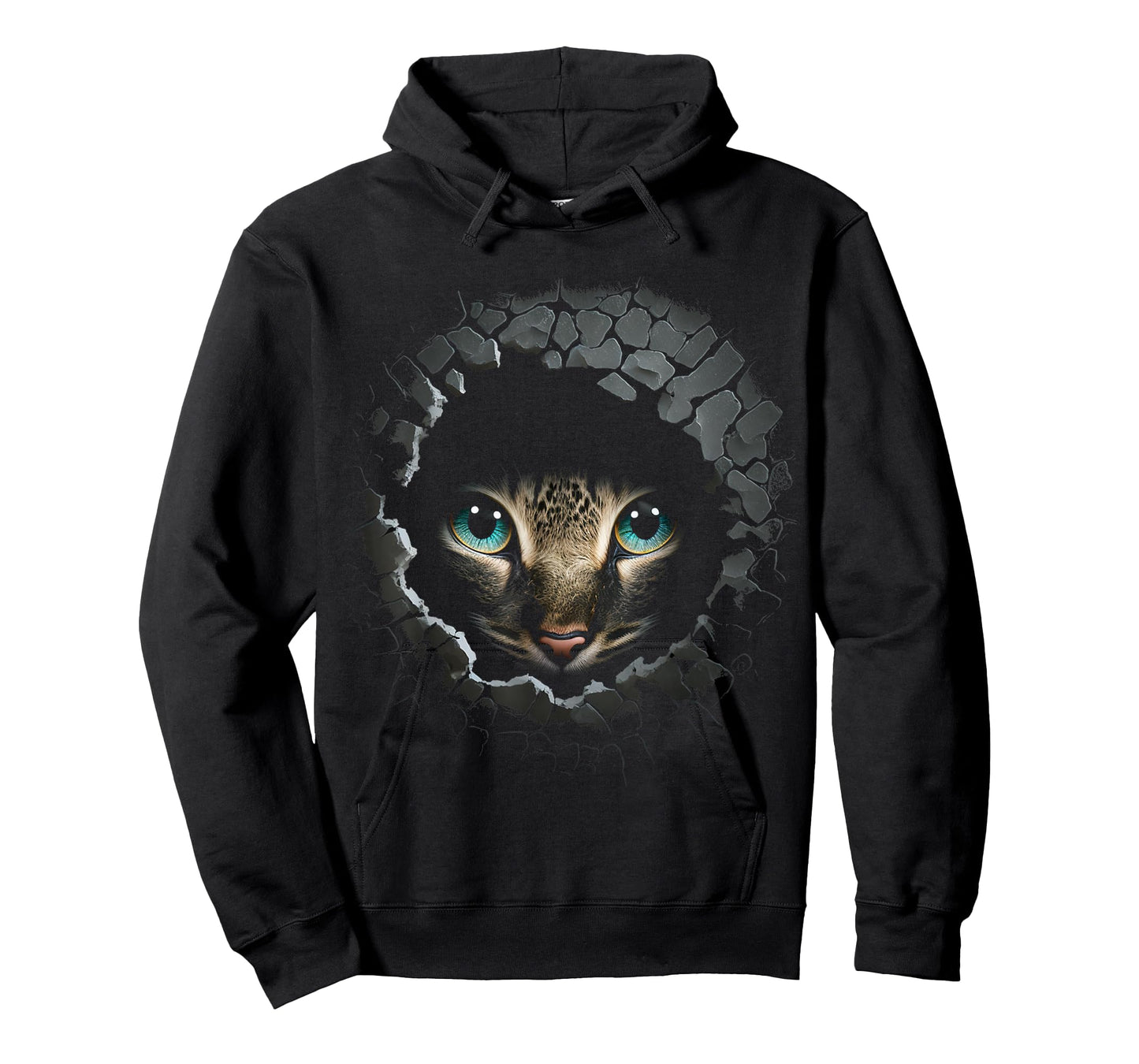 Cat Face Wall Eyes Animal Pet Cat T-Shirt
