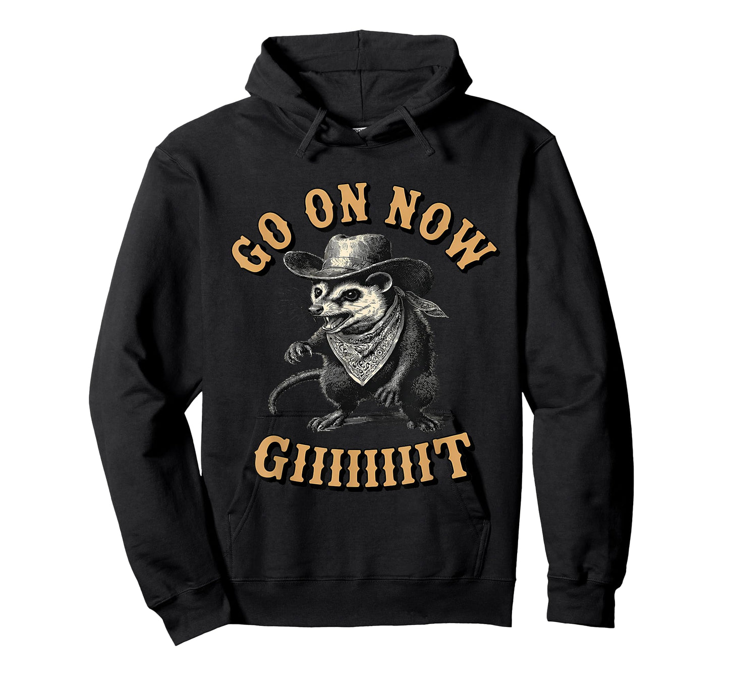 Cowboy Opossum Western Country Possum Go On Now Git T-Shirt