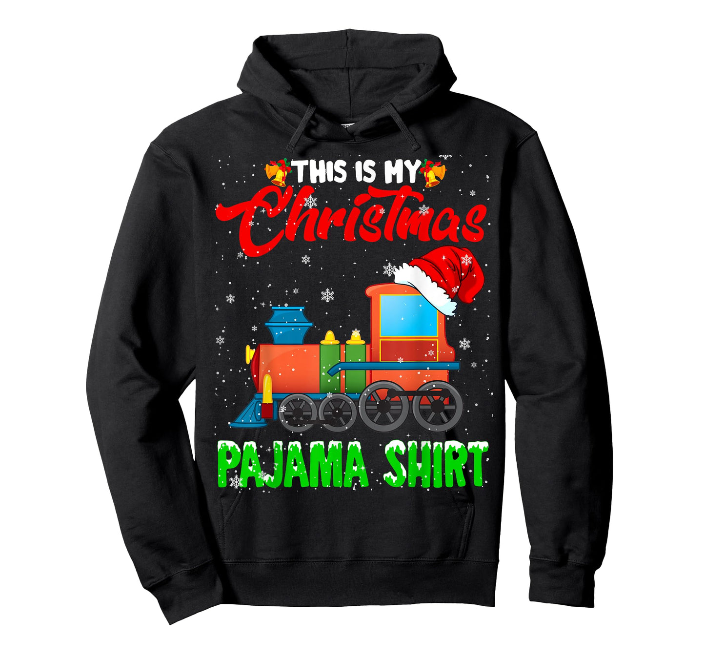 Christmas Pajama Funny Santa Train Farmer Kids Christmas T-Shirt