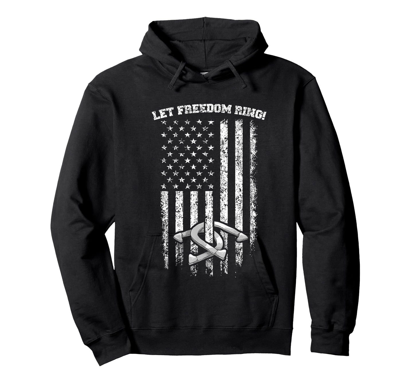 Horseshoes Pitching Patriotic Distressed American Flag Gift T-Shirt for Women Kids Men