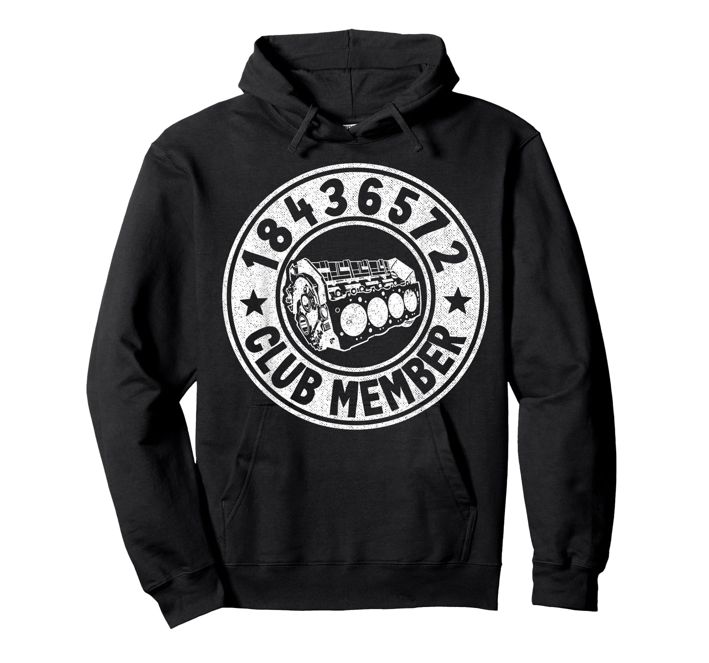 18436572 Club Member Firing Order Big Block Car Guy Garage T-Shirt