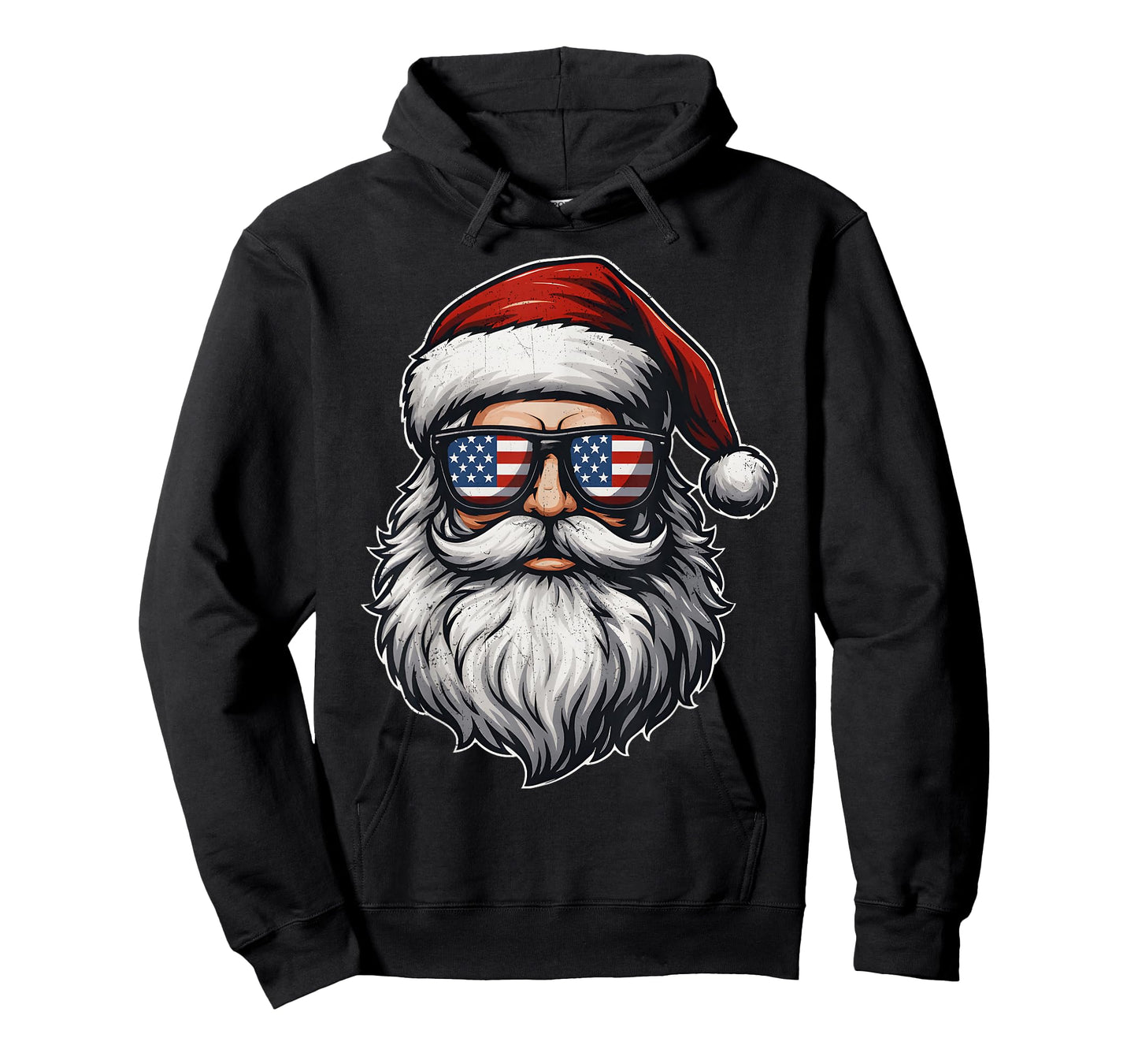 Vintage Cool Santa USA Flag Glasses Christmas Xmas Men T-Shirt