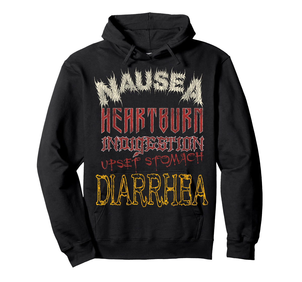 Thrash Metal Shirt, Funny Heavy Nausea Heartburn Concert T-Shirt