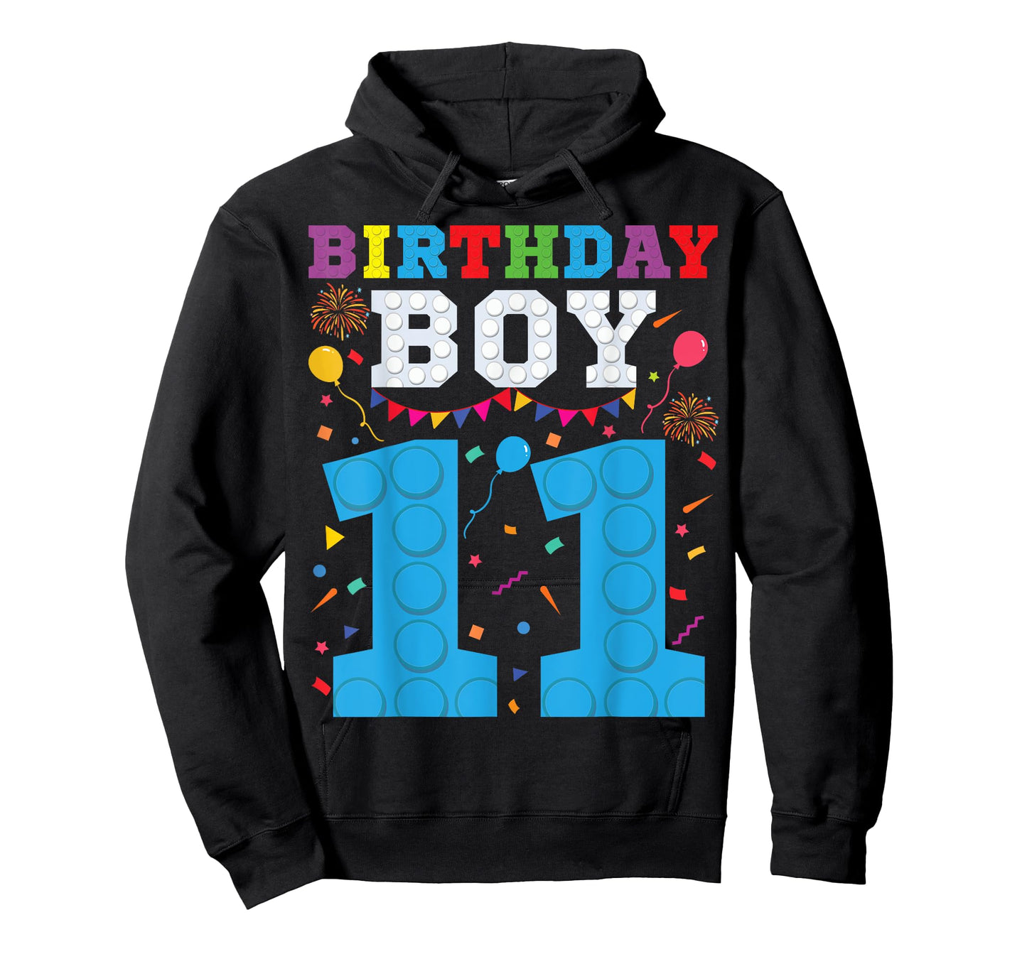 Kids 11 Year Old Building Blocks Family Matching 11 Birthday T-Shirt