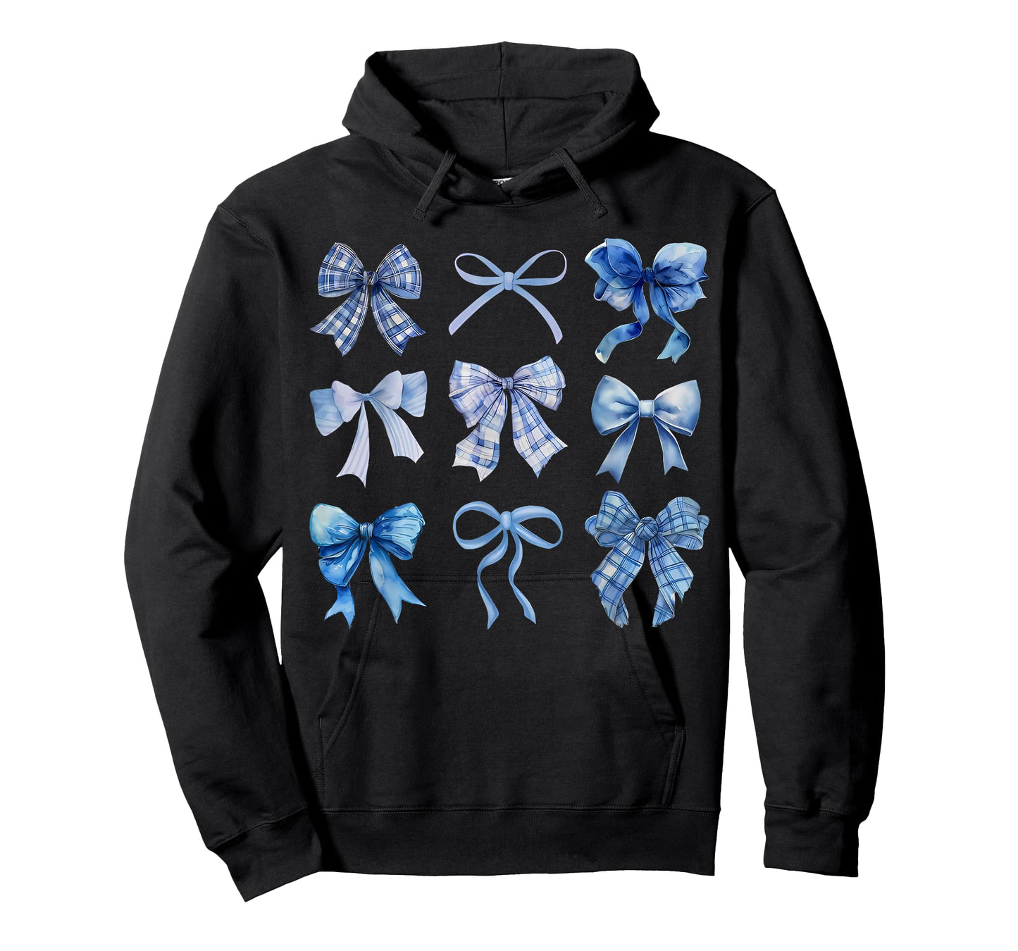 Blue Bow and Ribbon Cute Graphic for Women T-Shirt