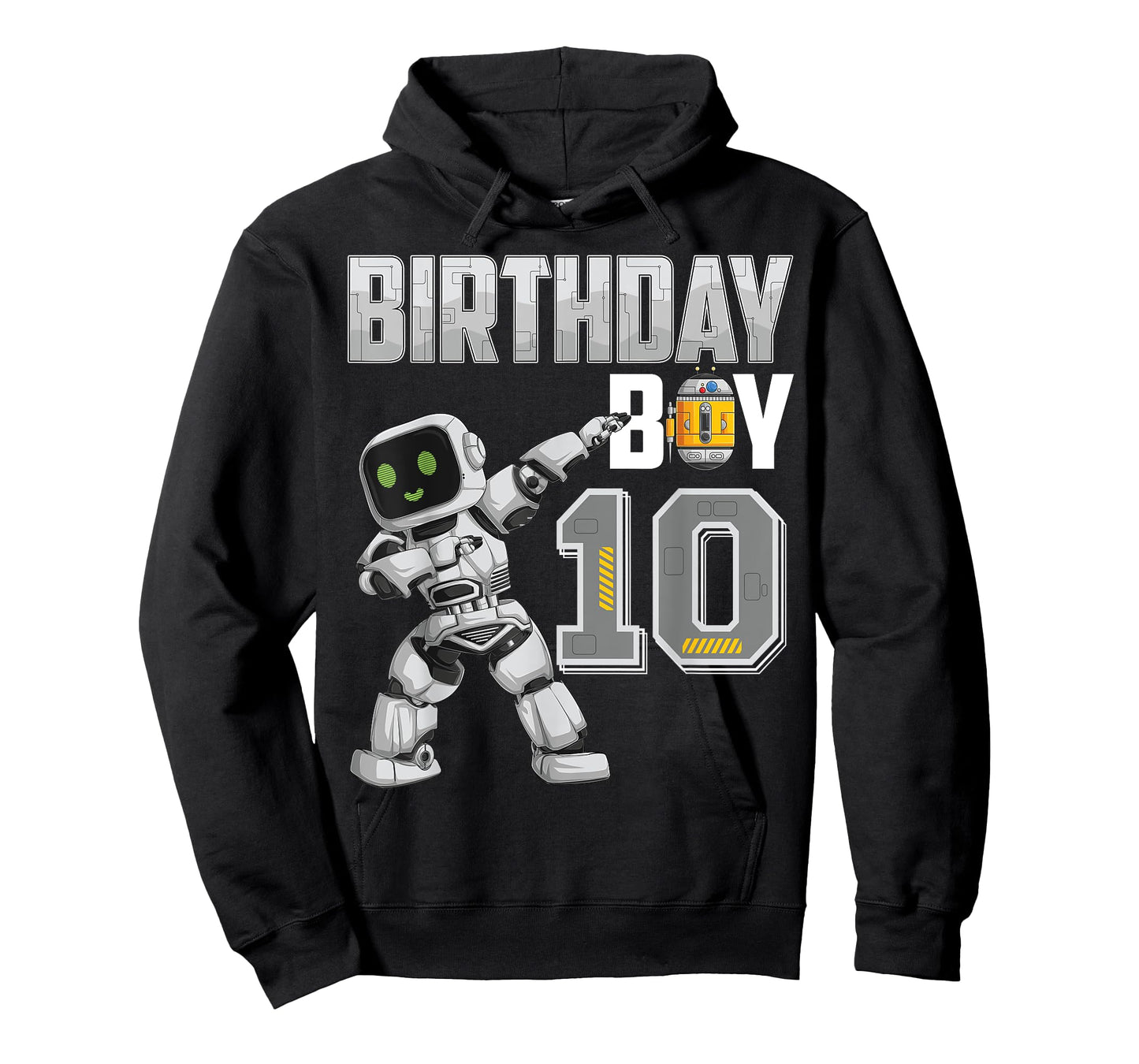 10 Year Old dabbing Robot 10th Birthday Science Robotics T-Shirt