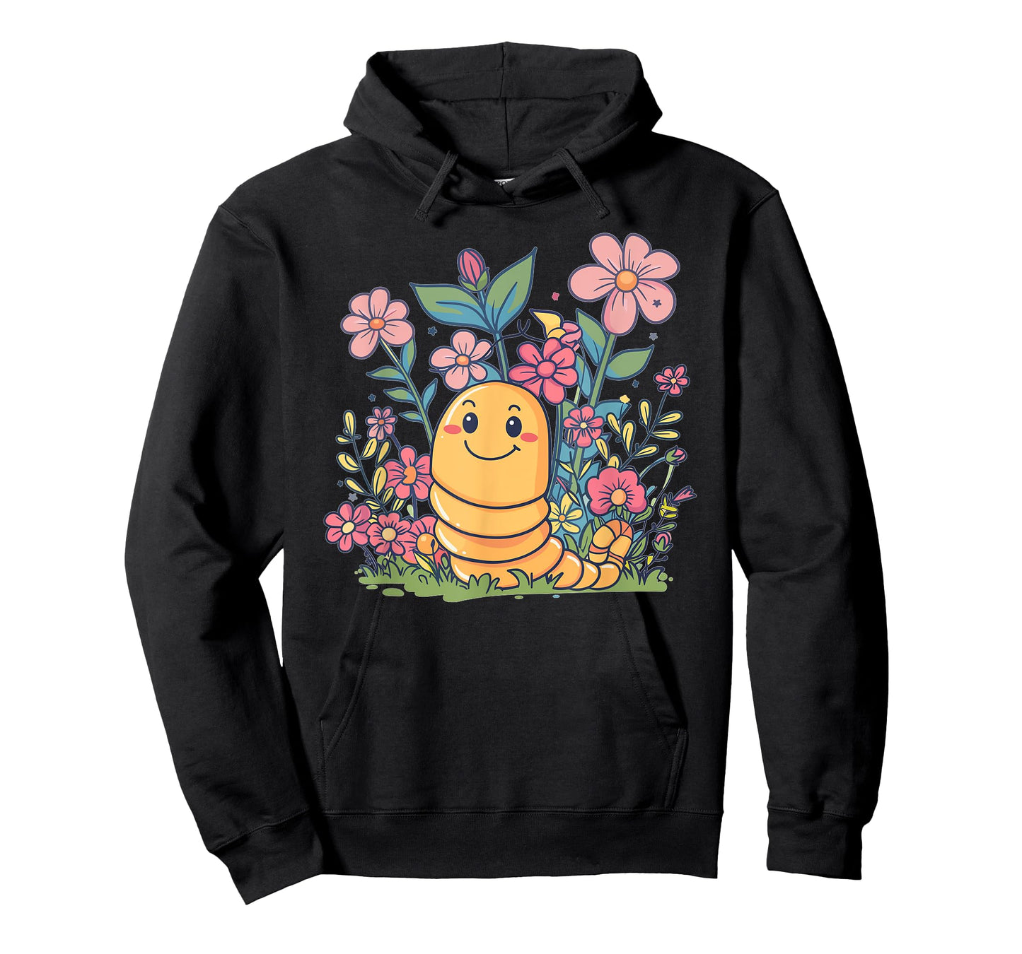 Cute Worm With Flowers I Kids Worm T-Shirt