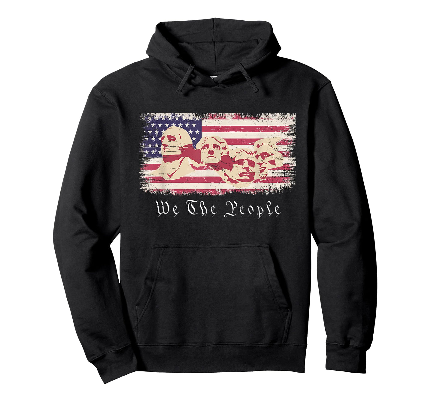 Rushmore United States Presidents On Vintage American Flag T-Shirt