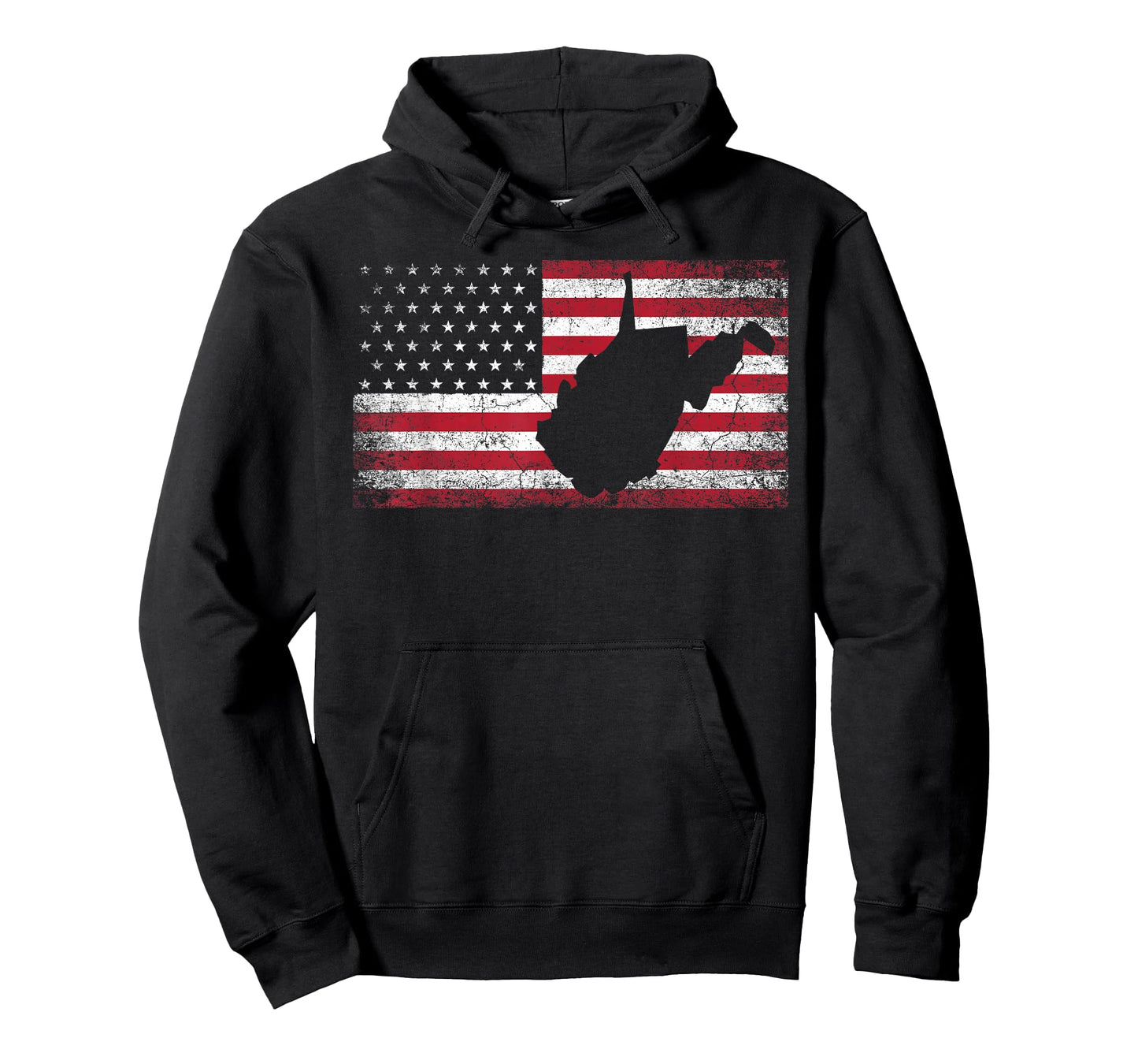 American Flag 4th of July West Virginia WV Vintage Men Women T-Shirt